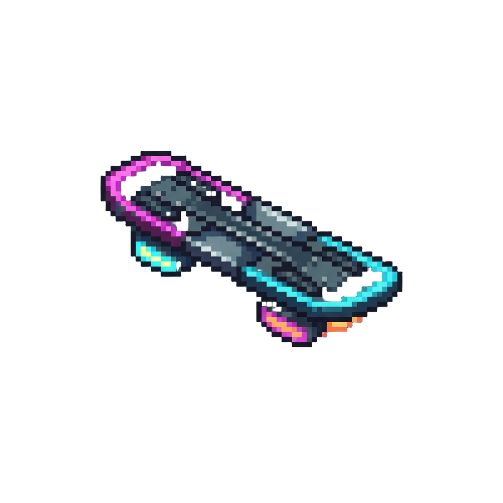 A Levitating Neon Hover-skateboard