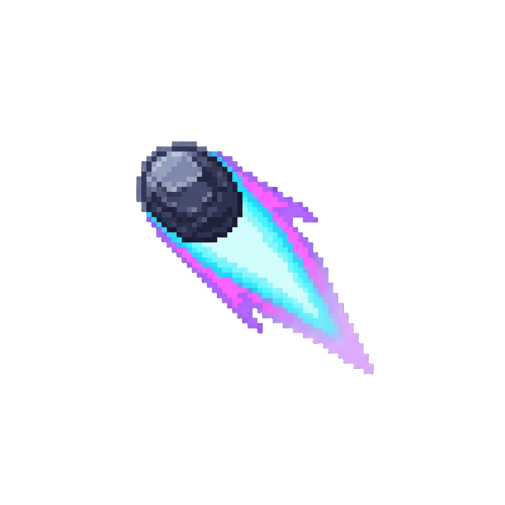 A Glowing Neon Comet