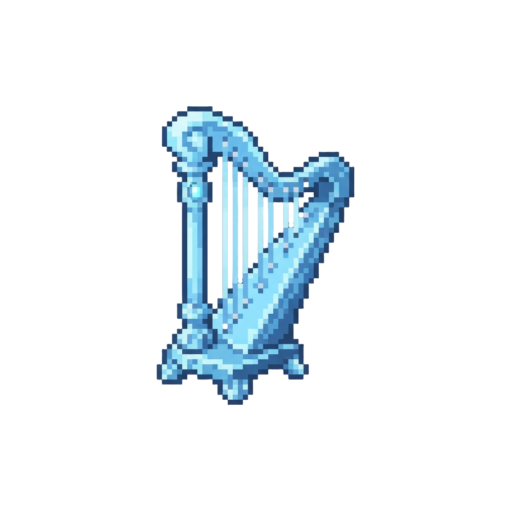 A Miniature Crystal Harp