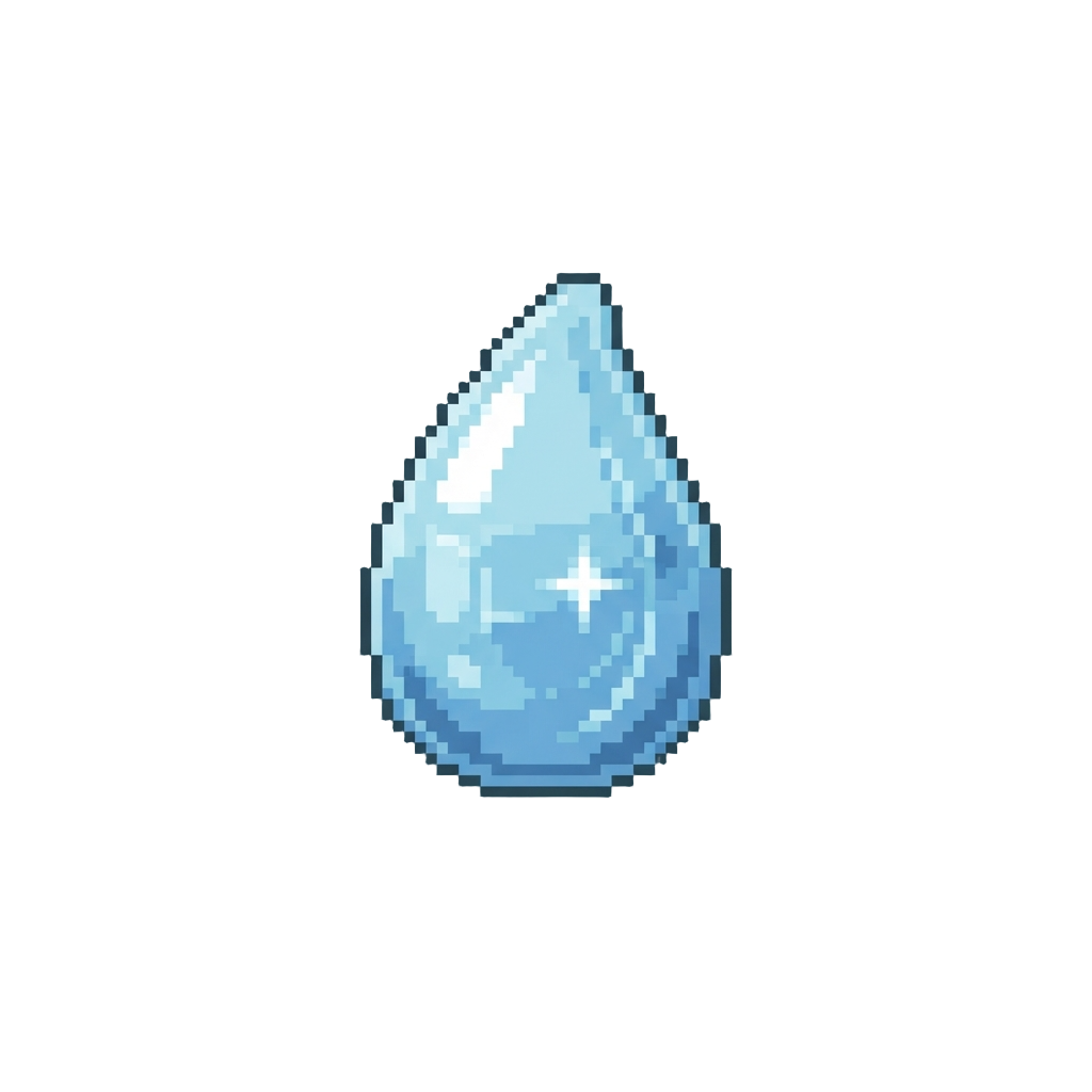 A Floating Glass Teardrop