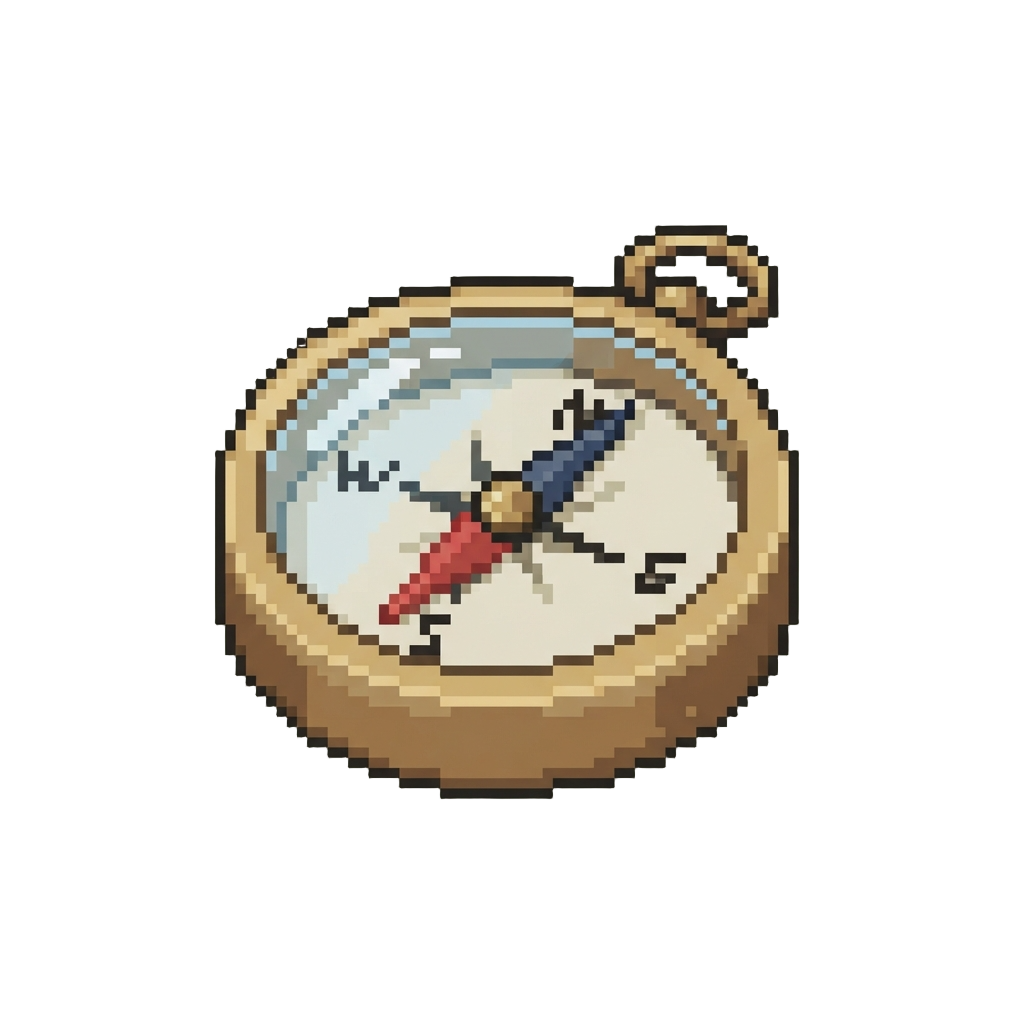 A Mini Brass Compass