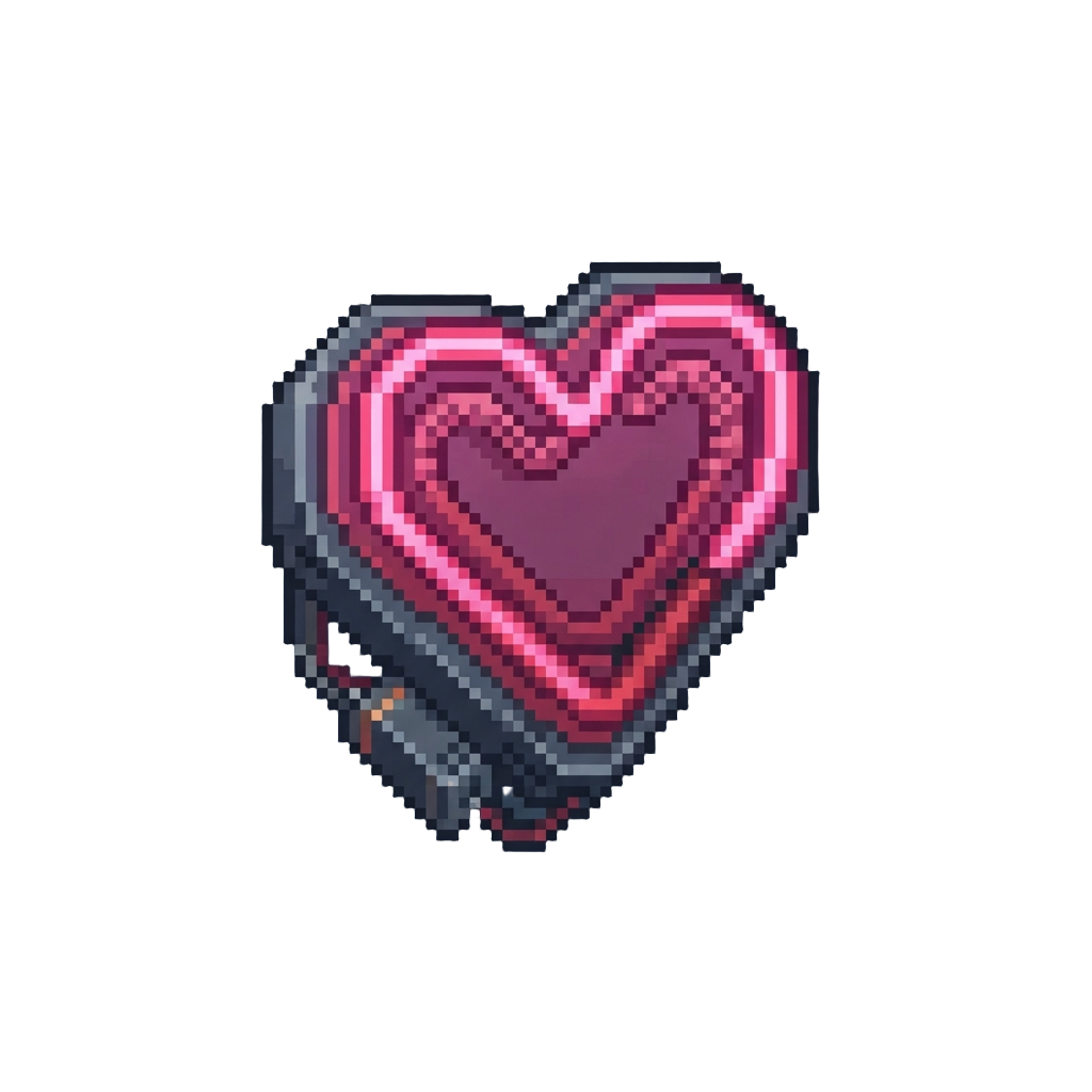 A Glowing Neon Heart