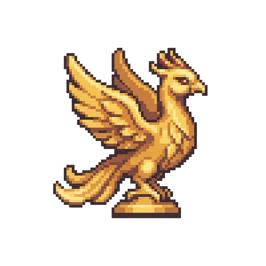 A Golden Phoenix Figurine