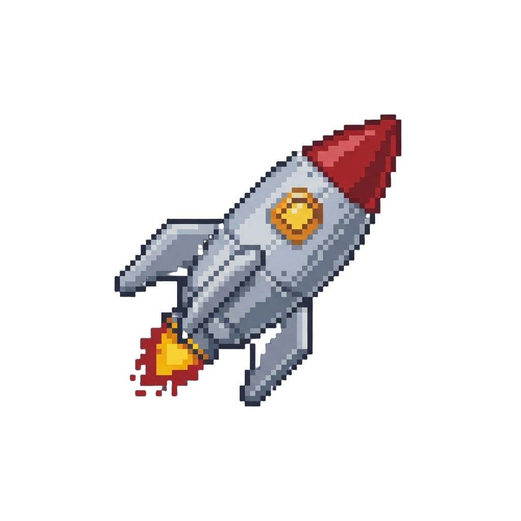 A Silver Rocket Ship Toy