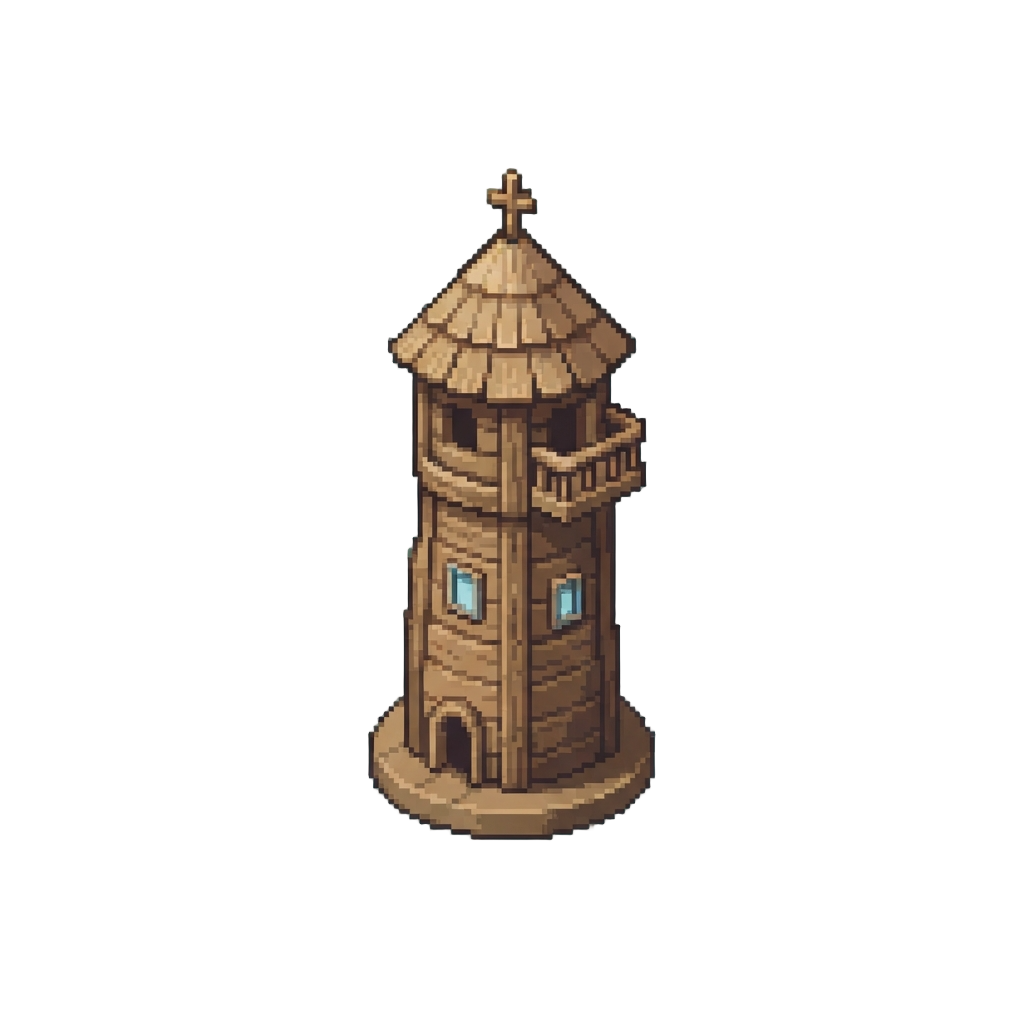 A Miniature Wooden Tower