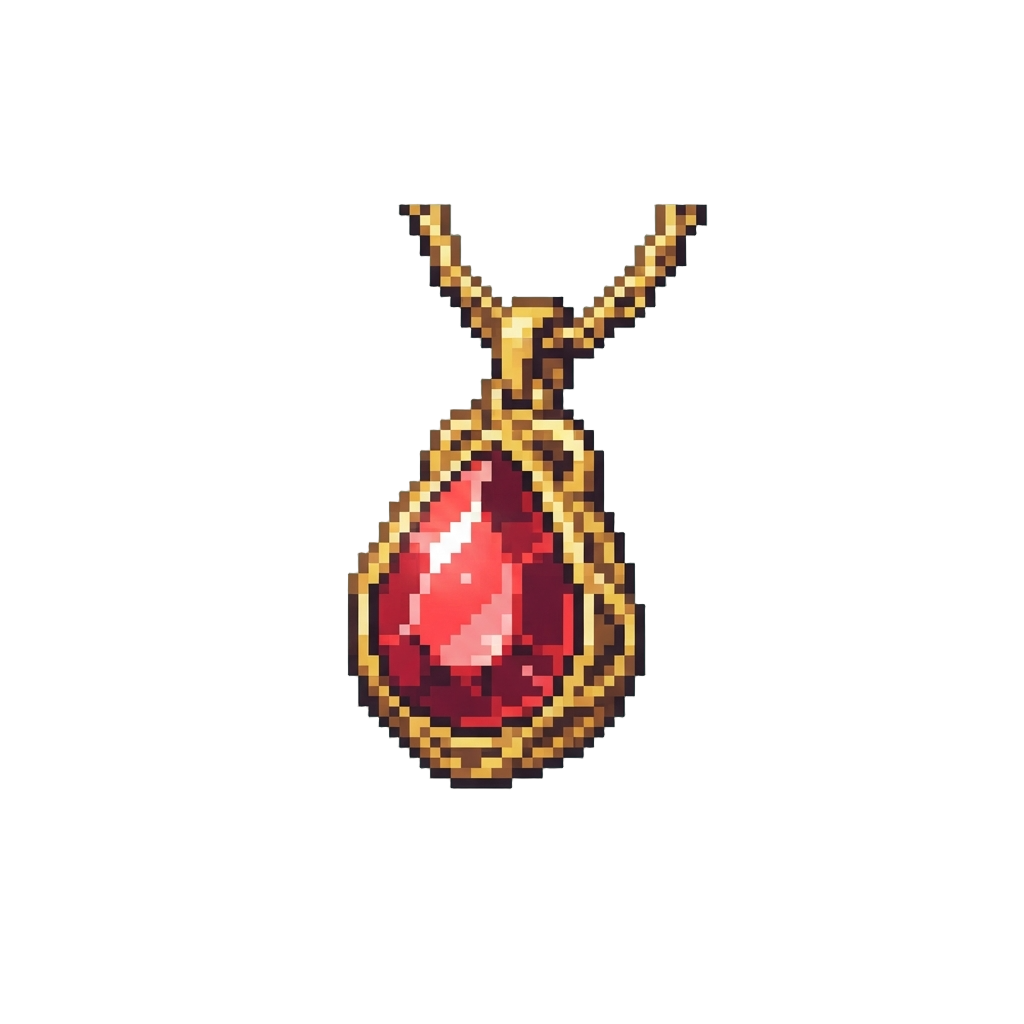 A Glowing Ruby Pendant