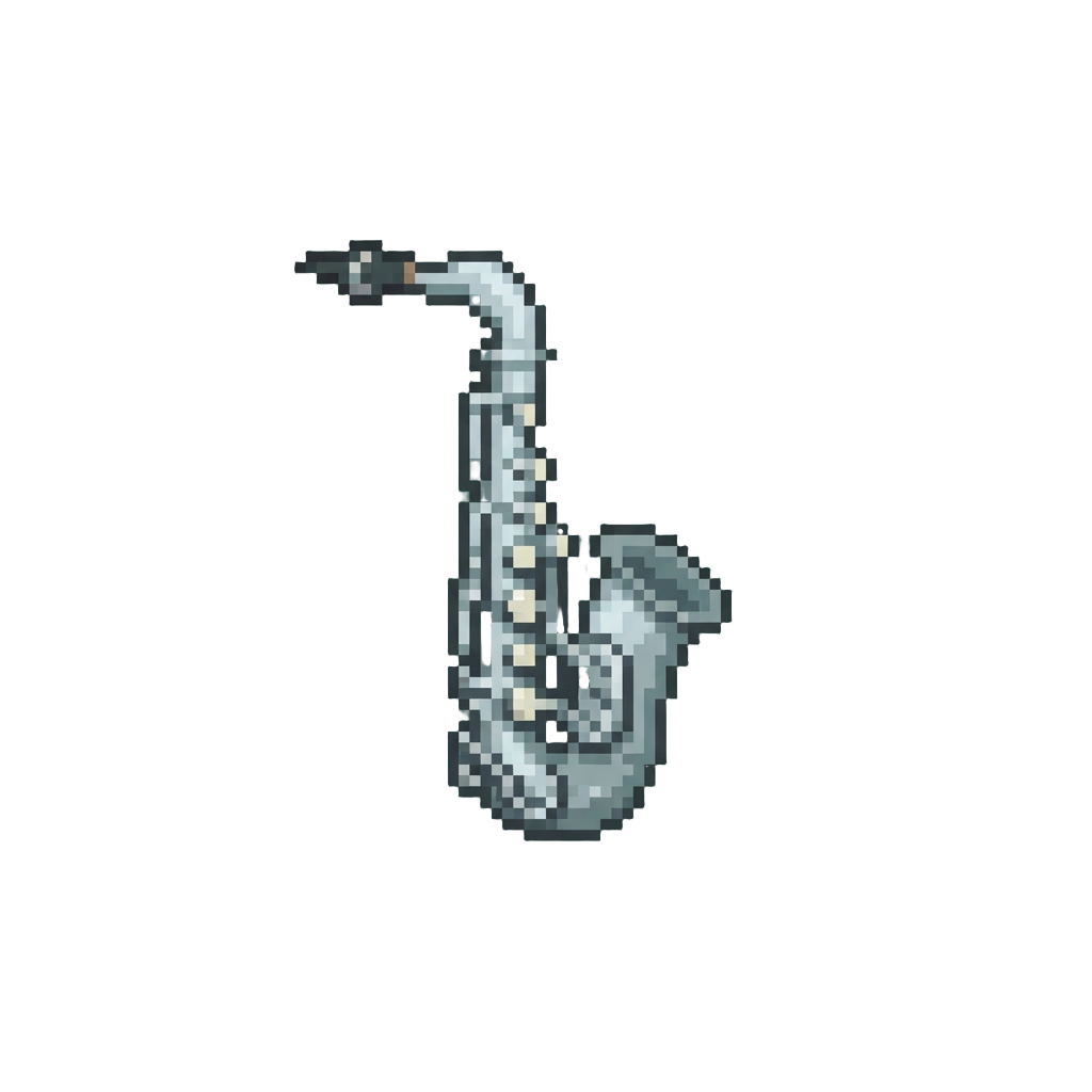 A Mini Silver Saxophone