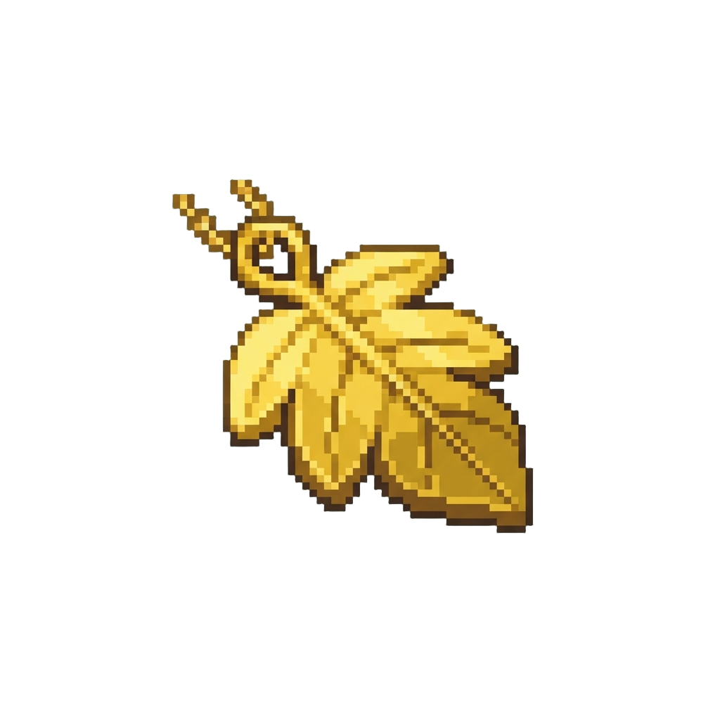 A Golden Leaf Pendant
