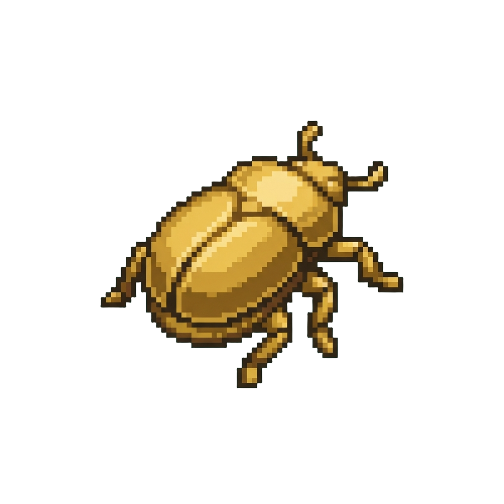 A Golden Beetle Figurine