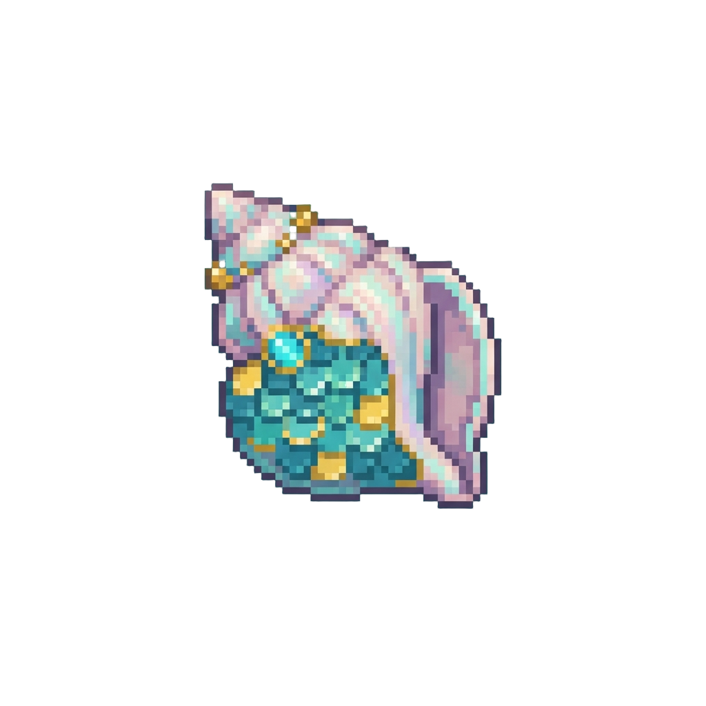 A Shimmering Mermaid Seashell