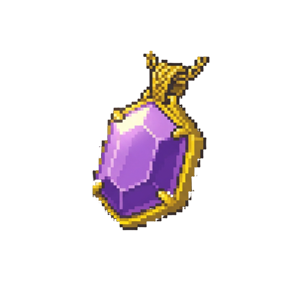 A Glowing Amethyst Pendant