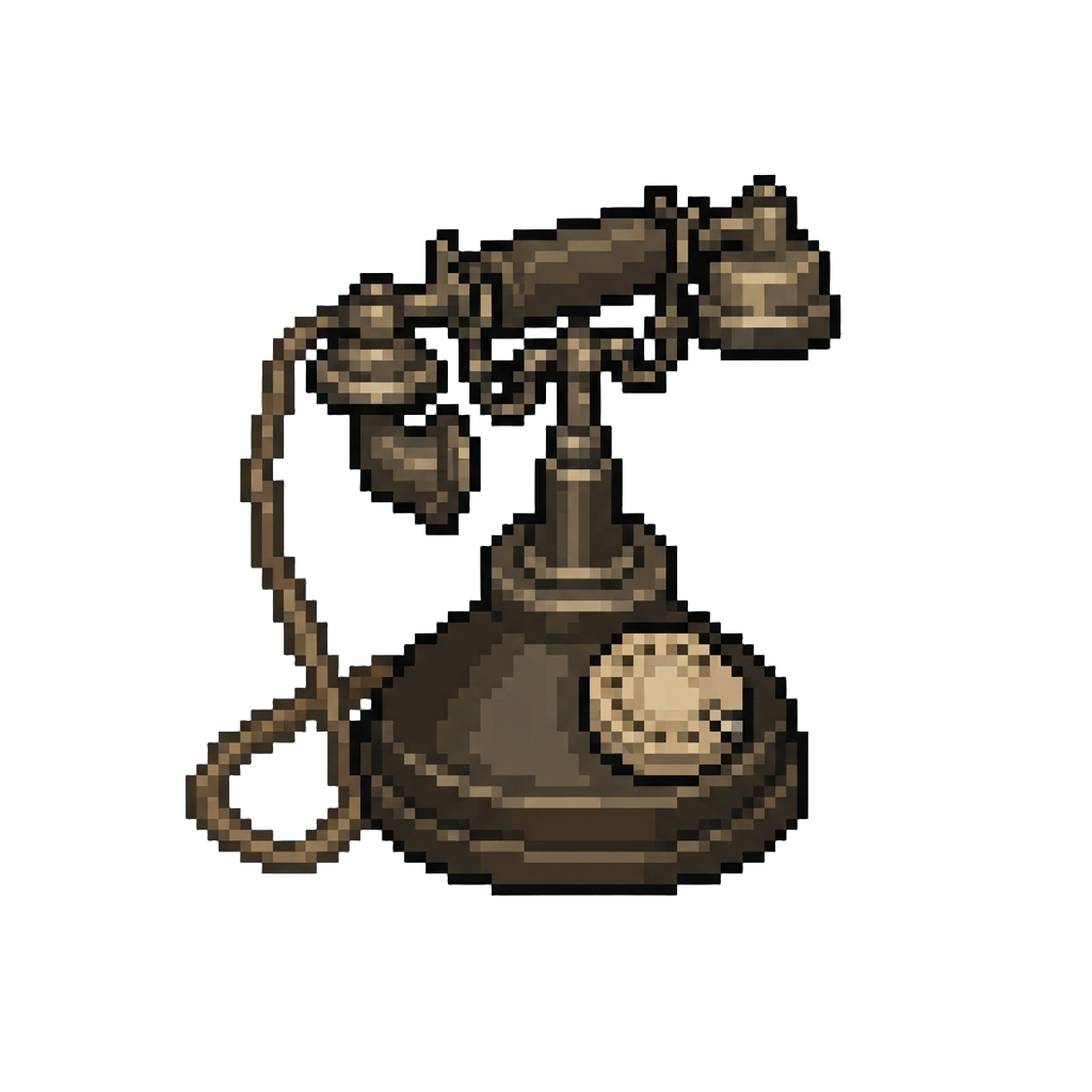 A Miniature Antique Telephone