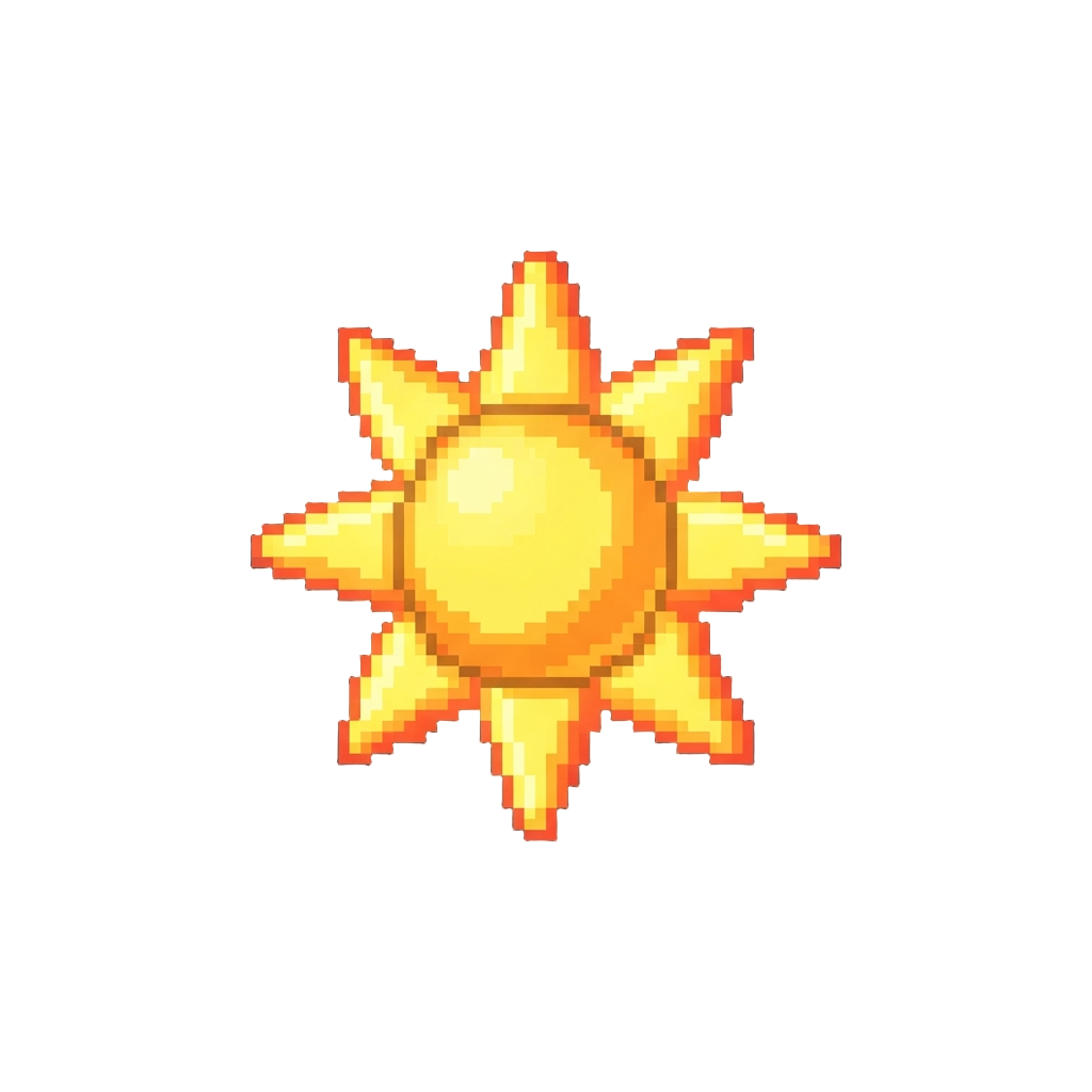 A Glowing Neon Sun