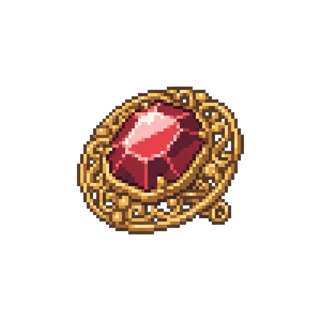 A Sparkling Ruby Brooch