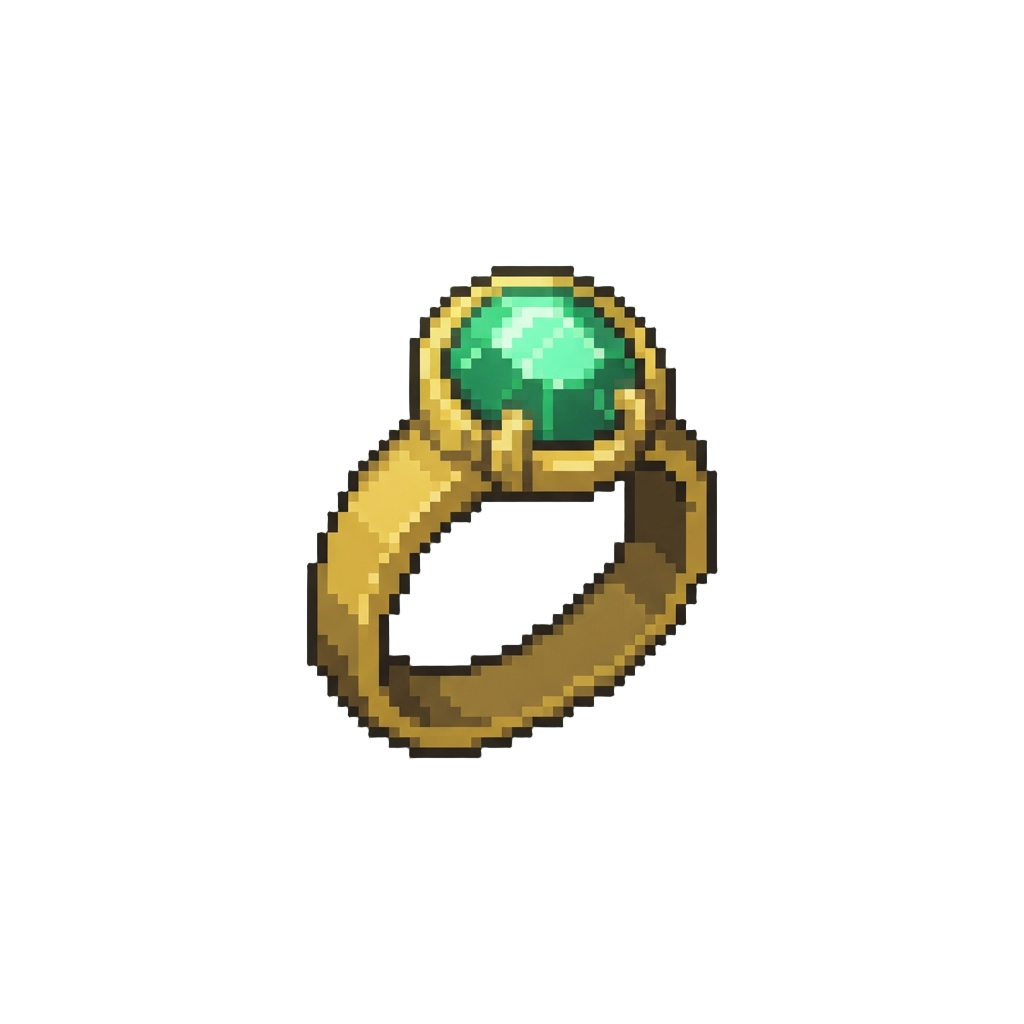 A Glowing Emerald Ring