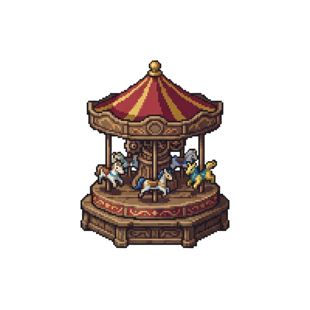 A Tiny Wooden Carousel