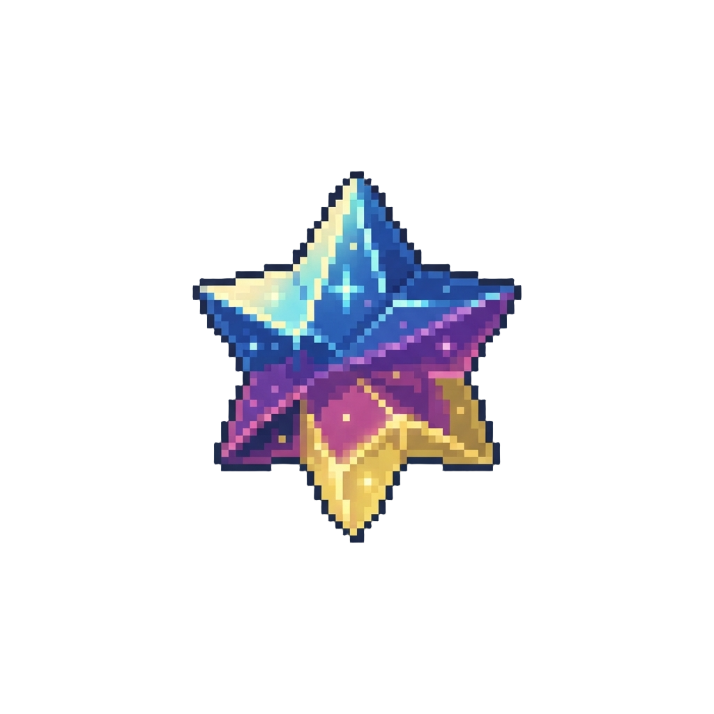 A Glowing Cosmic Star Crystal