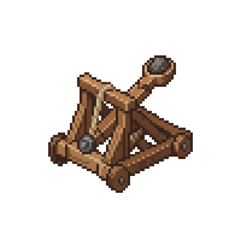 A Miniature Wooden Catapult
