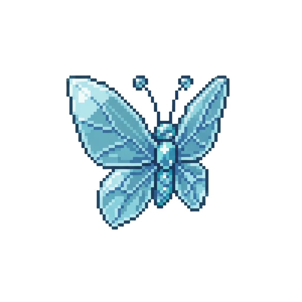 A Floating Glass Butterfly