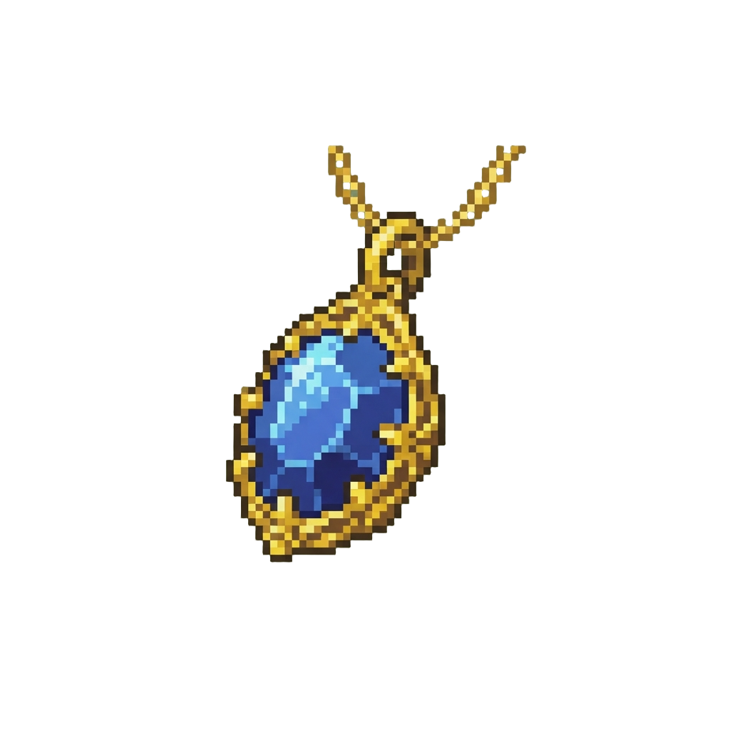 A Glowing Sapphire Amulet