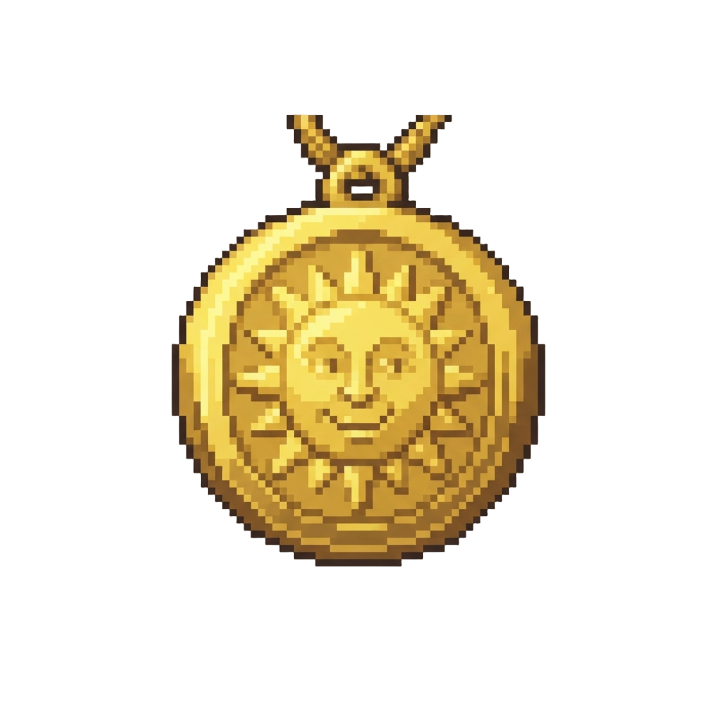 A Golden Sun Medallion