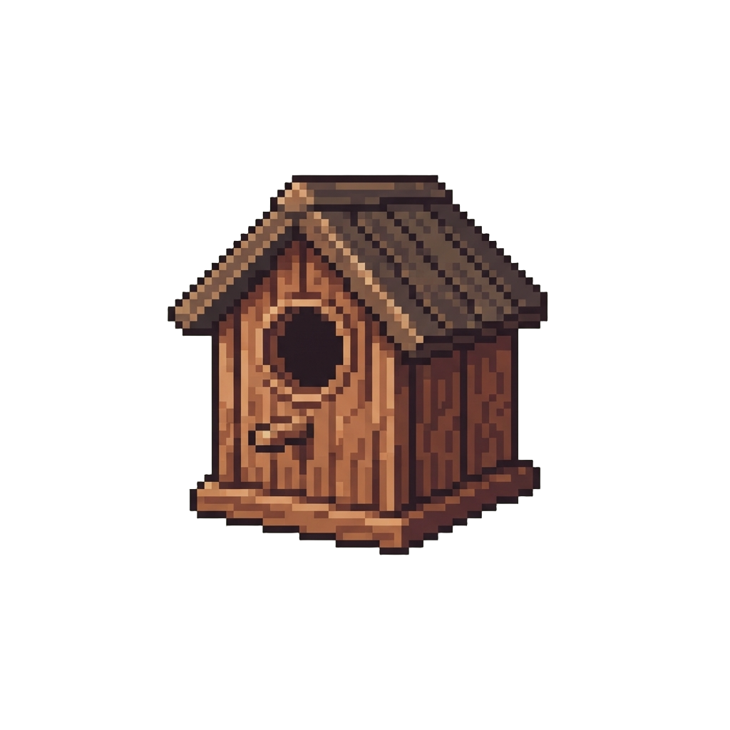 A Tiny Wooden Birdhouse