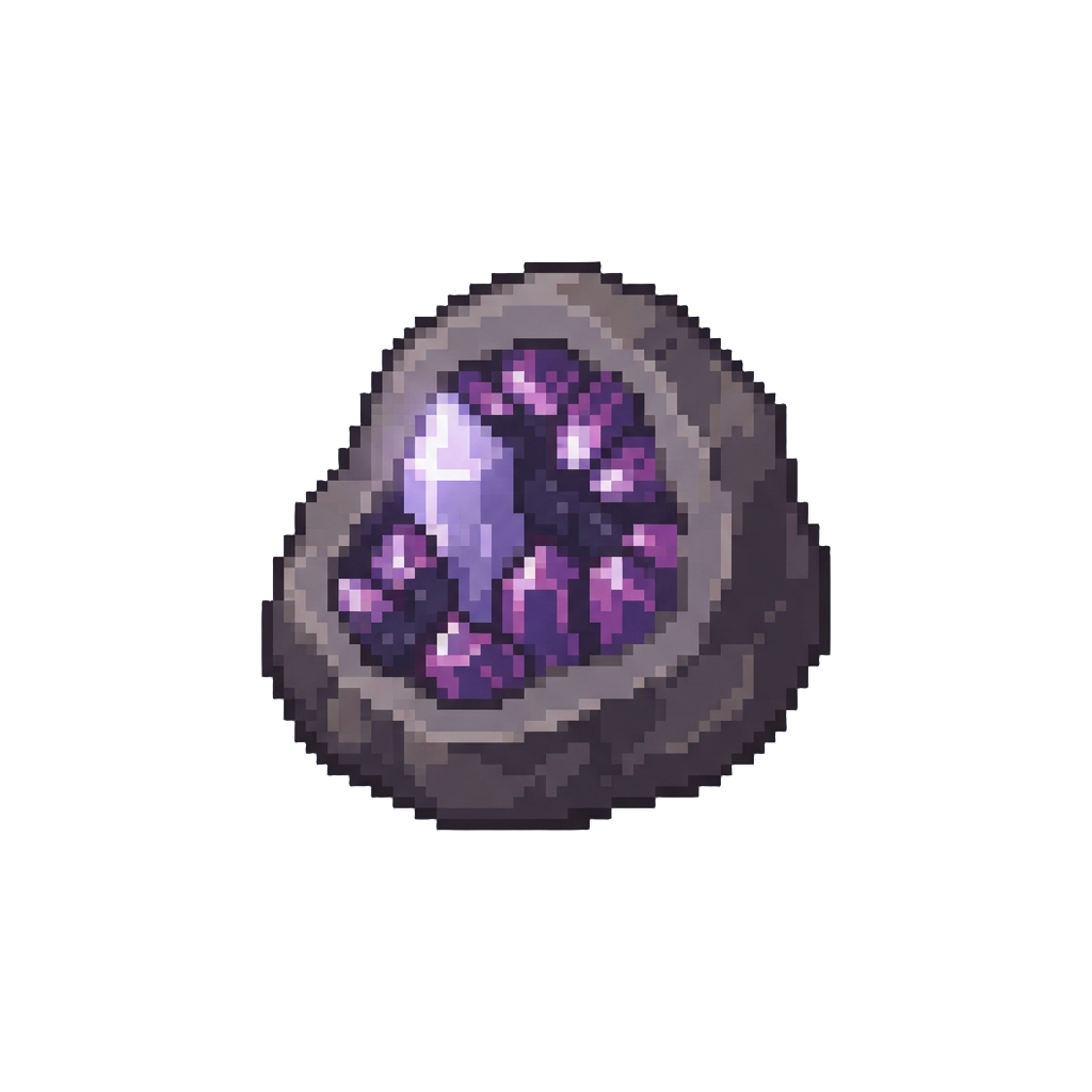 A Glowing Amethyst Geode