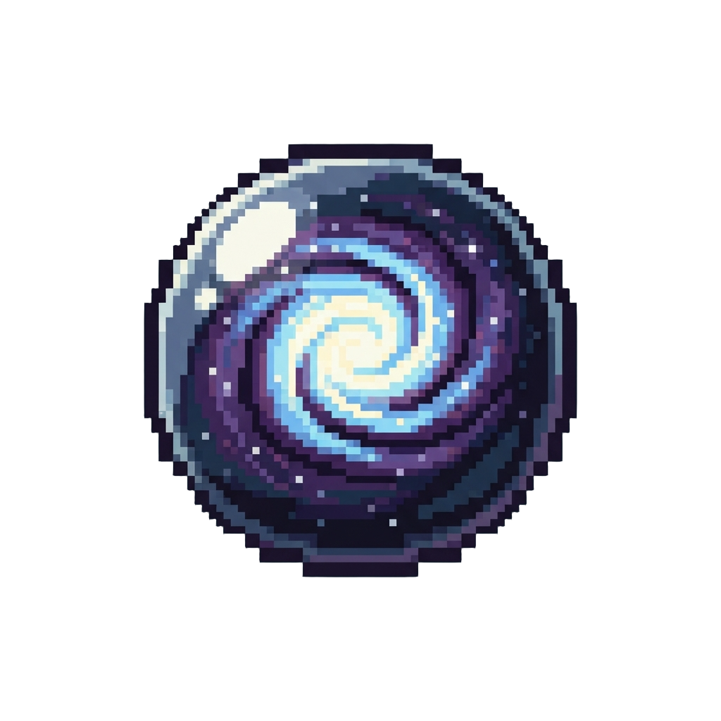 A Glowing Miniature Galaxy Orb