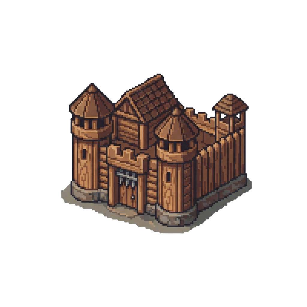 A Miniature Wooden Castle