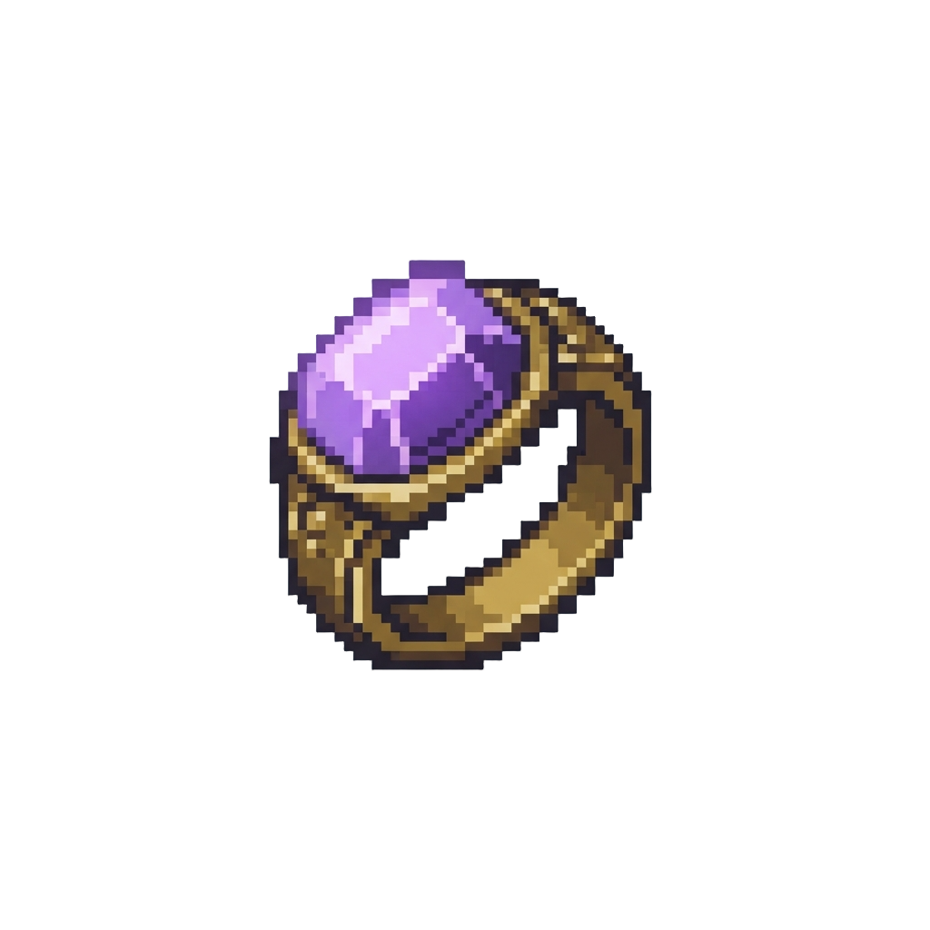 A Glowing Amethyst Ring