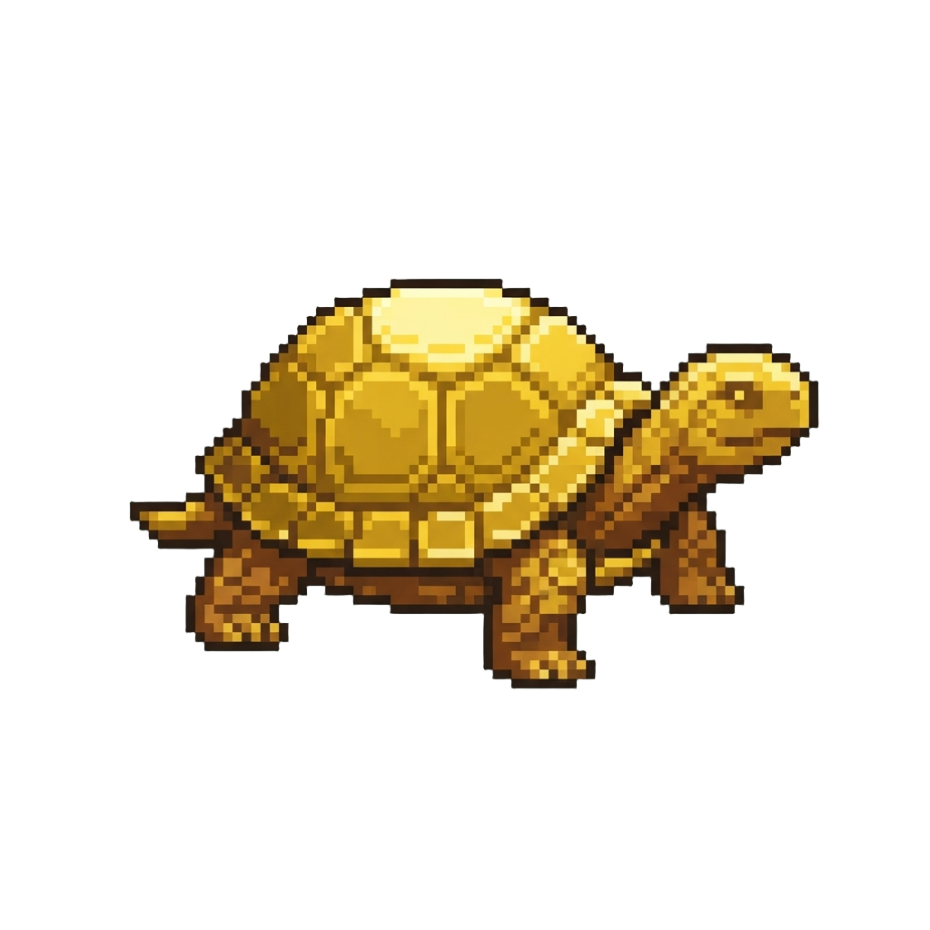 A Golden Turtle Figurine