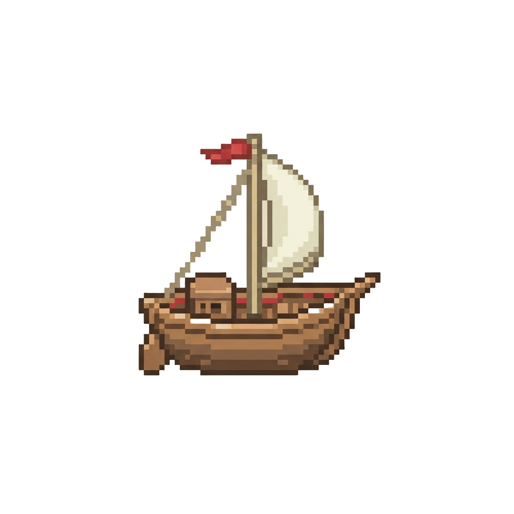 A Mini Wooden Sailboat