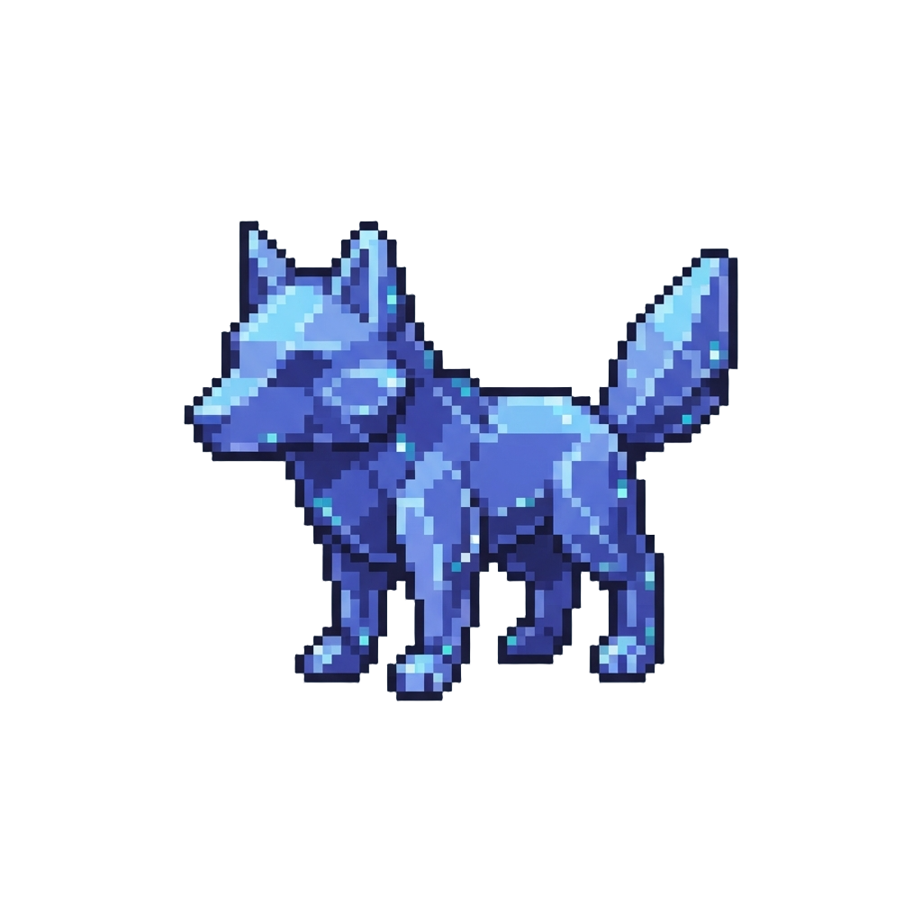 A Tiny Crystal Wolf