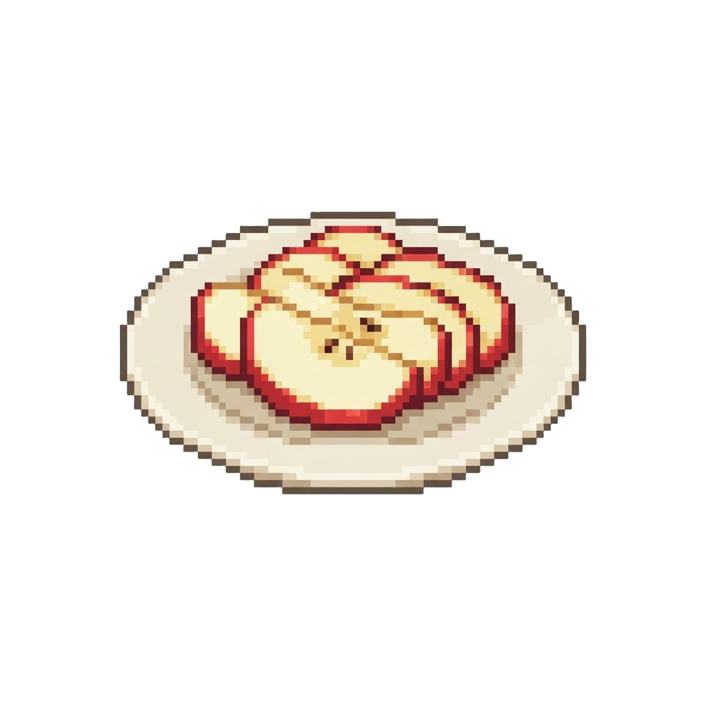A Plain Apple Slice Plate