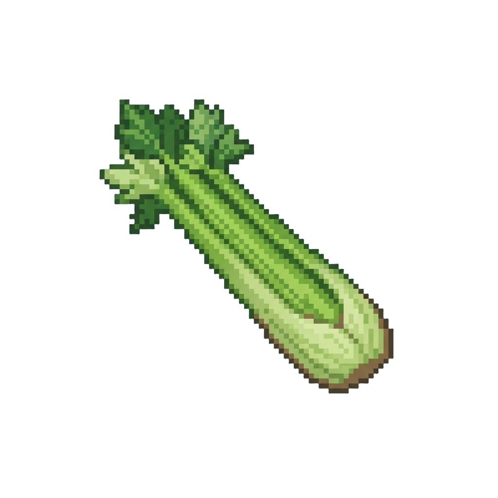 A Single Stalk of Raw Celery