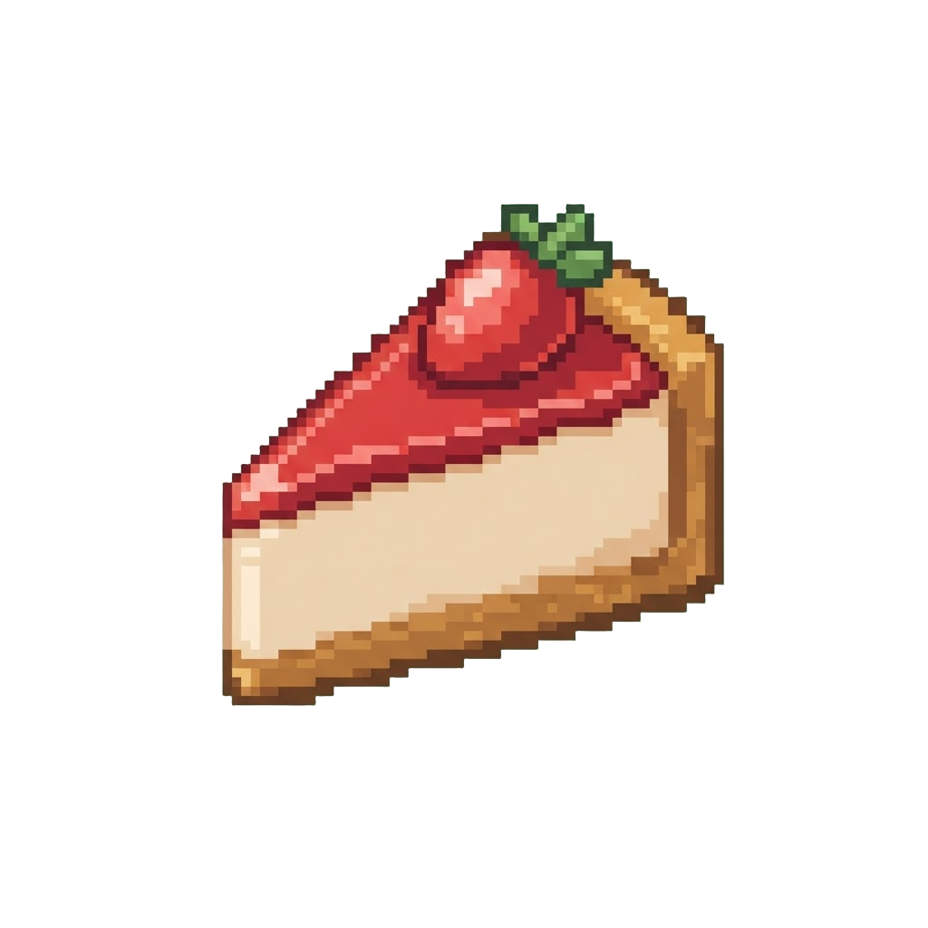 A Slice of Creamy Strawberry Cheesecake