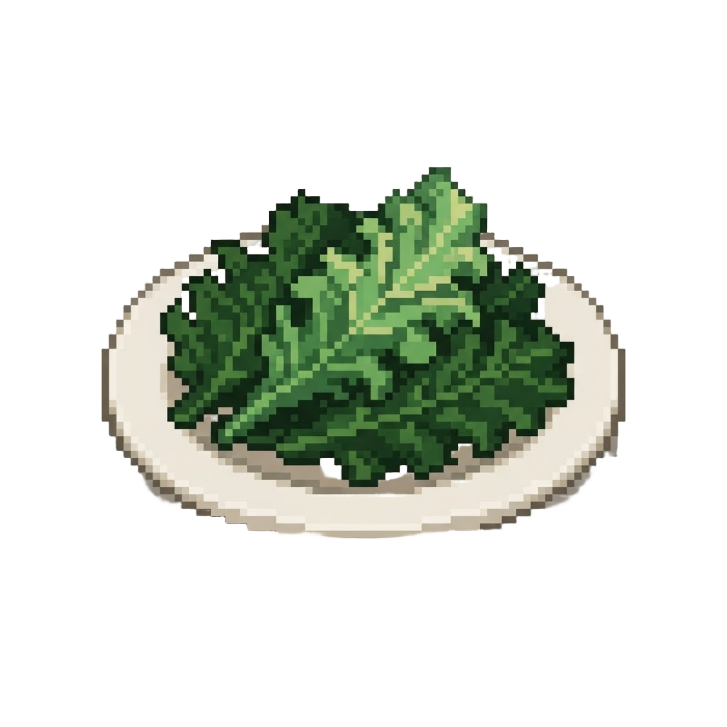 A Plate of Bitter Leafy Kale