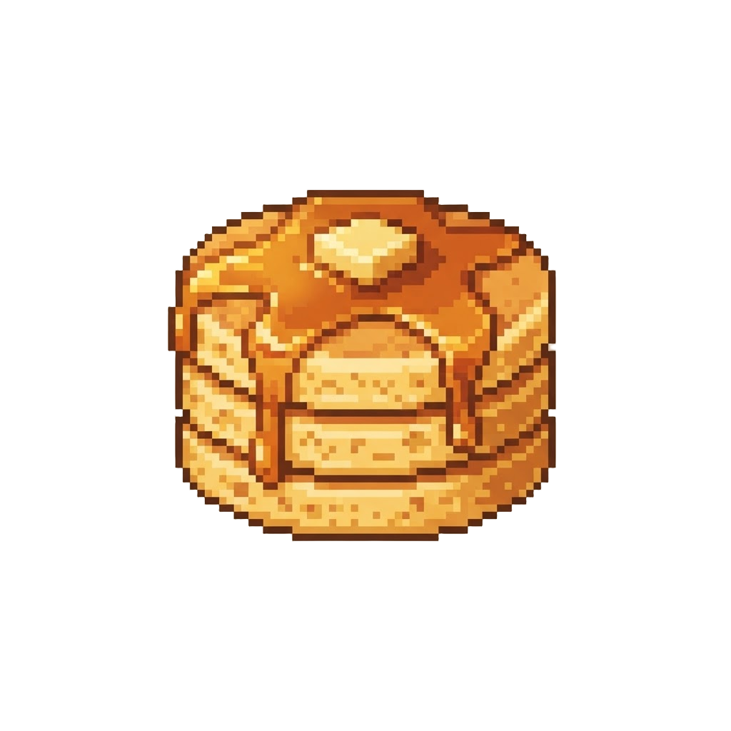 A Golden Crispy Stack of Fluffy Pancakes with Syrup