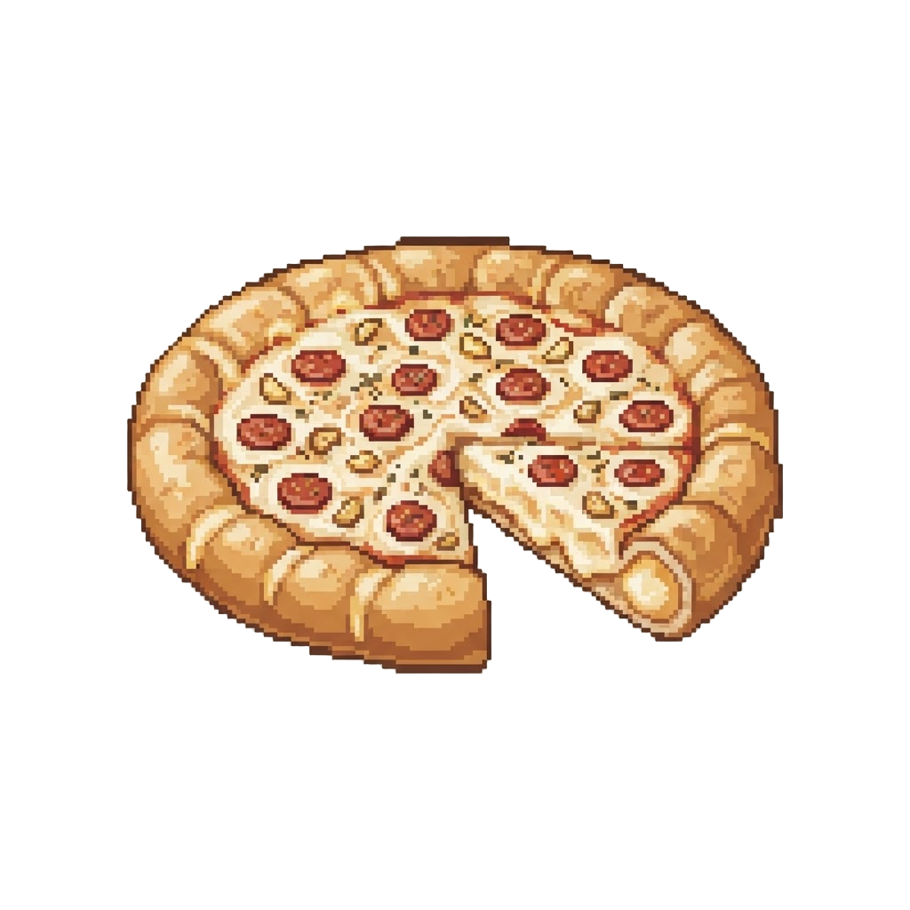A Cheesy Garlic Stuffed Crust Pizza