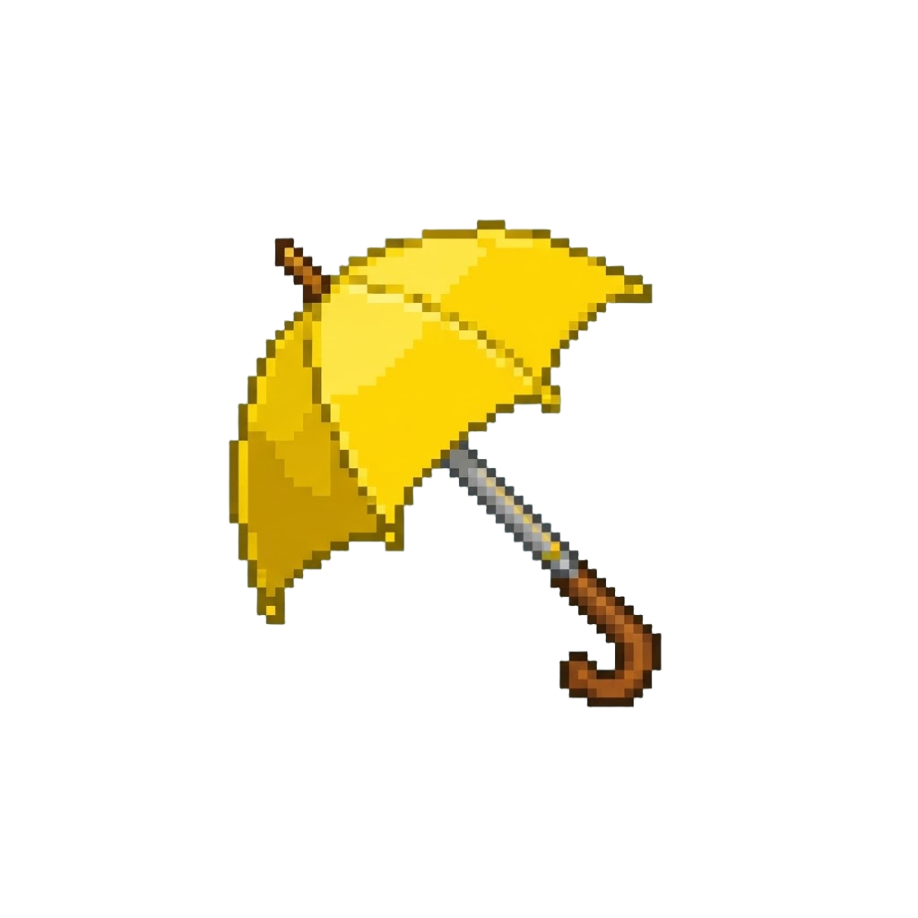 A Brightly Colored Yellow Umbrella