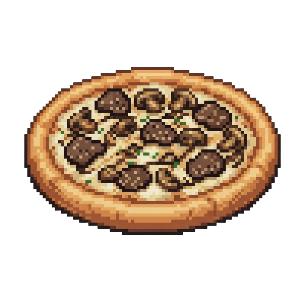 A Gourmet Truffle Mushroom Pizza