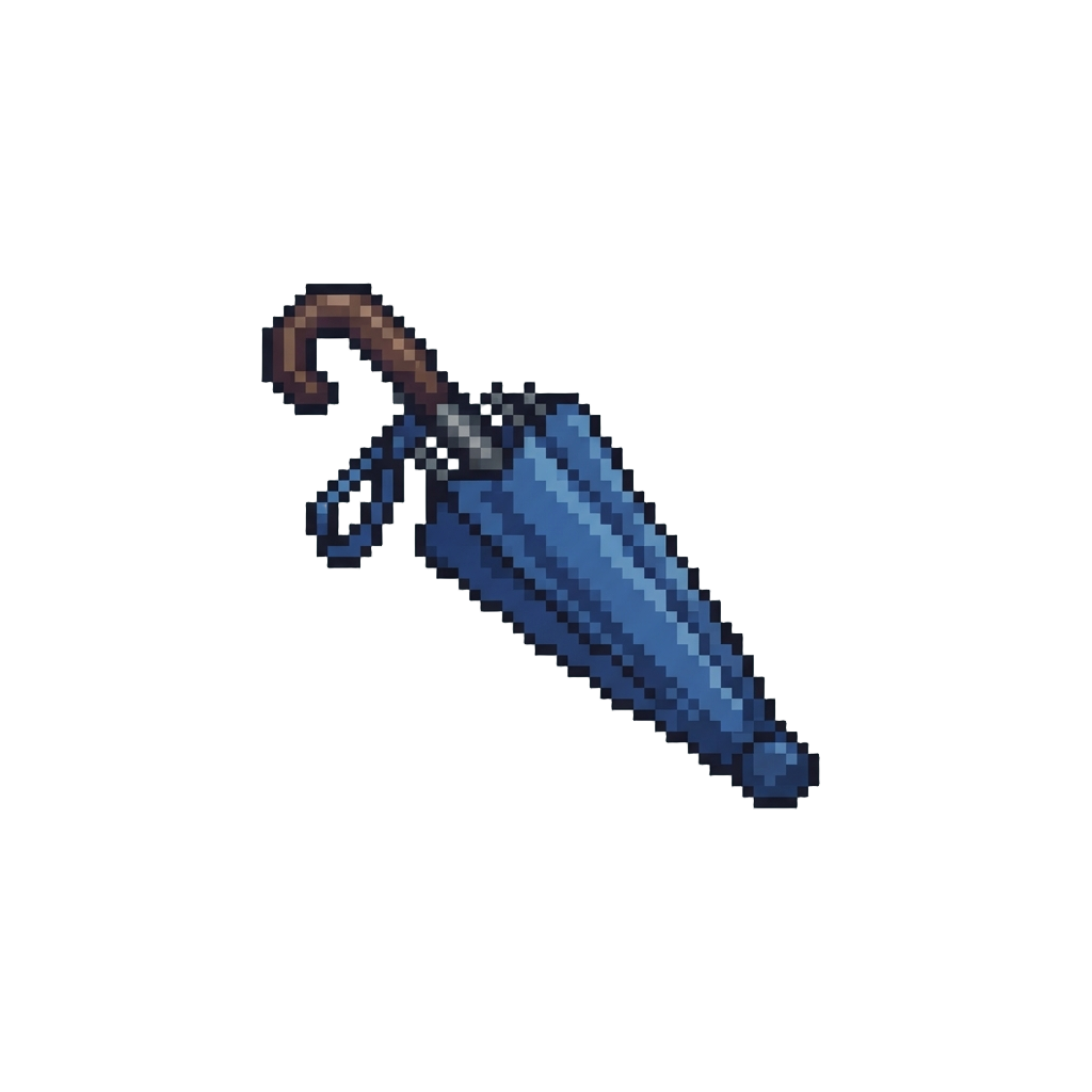 A Tiny Blue Pocket Umbrella