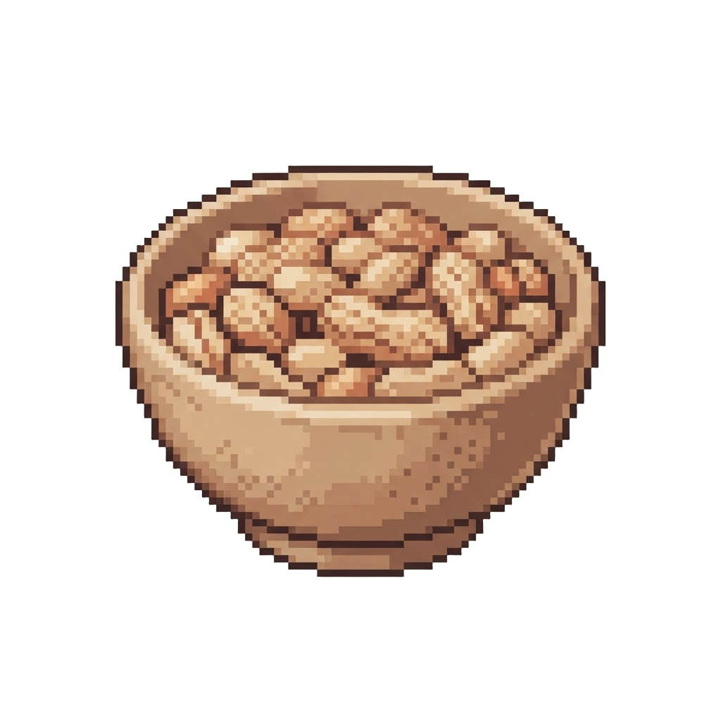 A Bowl of Plain Unsalted Peanuts