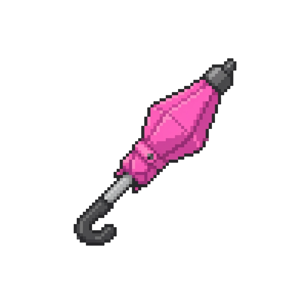 A Neon Pink Compact Umbrella