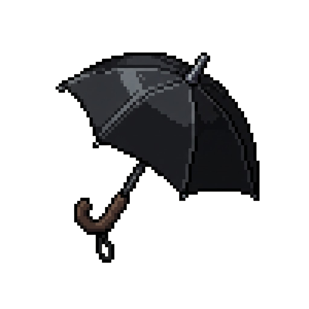 A Sleek Black Mini Umbrella