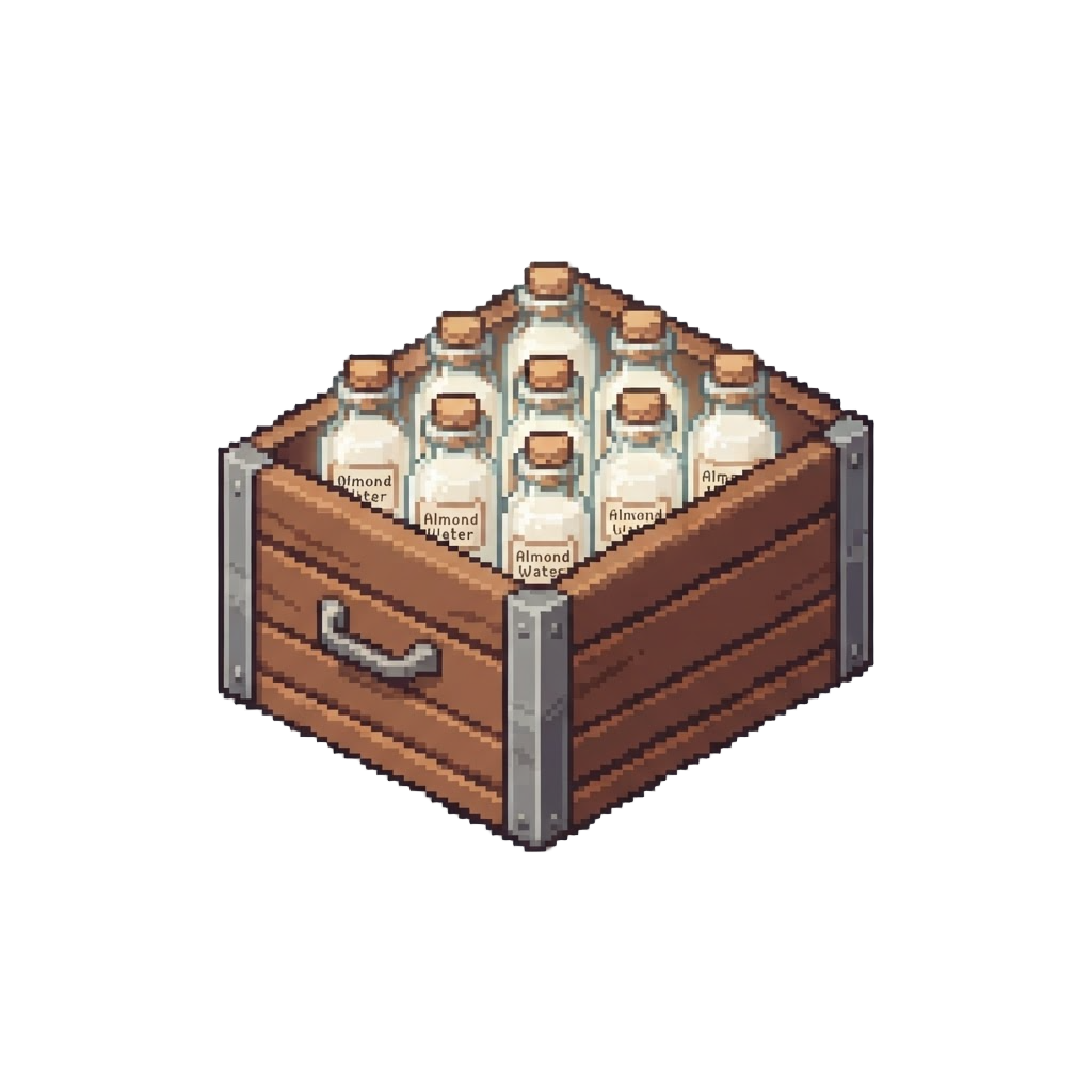 Level 1: Lurking Danger — Warehouse with Crates of Almond Water