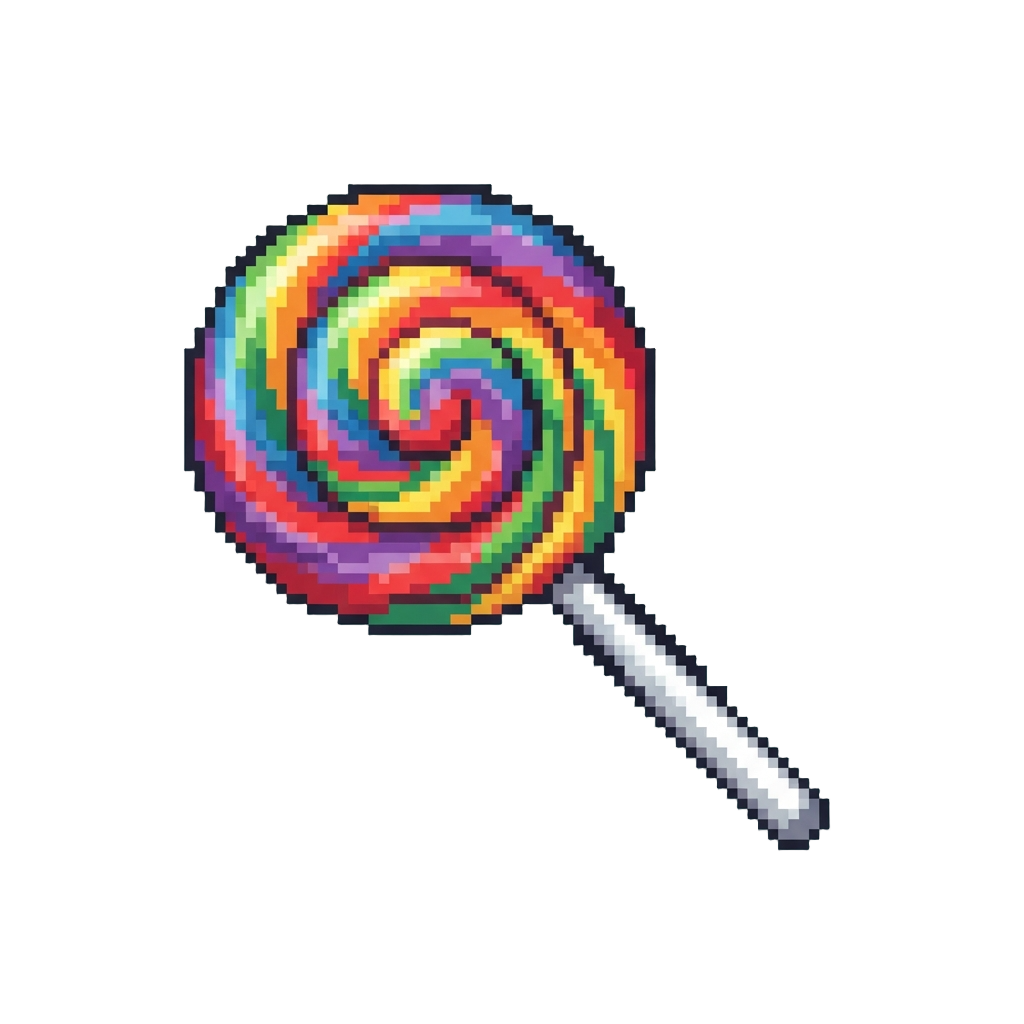 An Endless Cascade of Sparkling Rainbow Lollipops