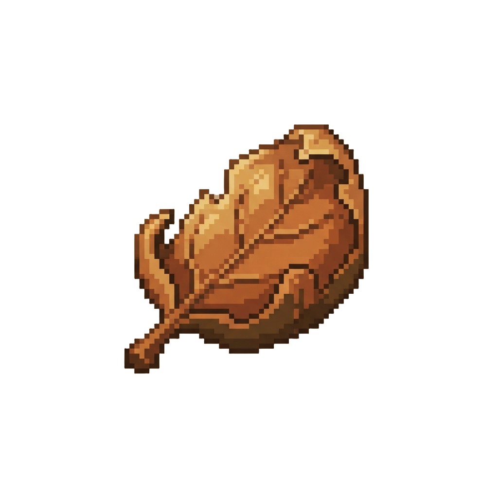 A Single Dried-up Tree Leaf