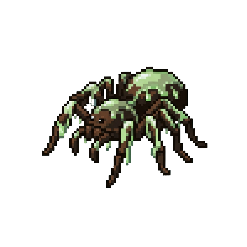 A Plastic Fake Spider Covered in Slime