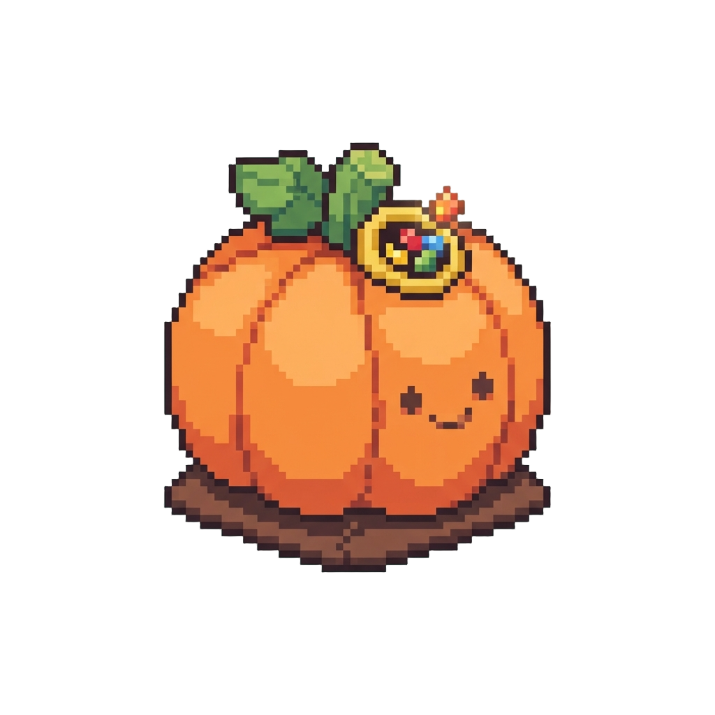 A Giant Plush Pumpkin Candy Dispenser